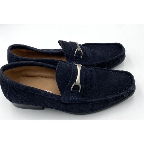 Saks Fifth Avenue Men\'s Suede Bit‎ Loafers Blue Size 7.5 main image 4